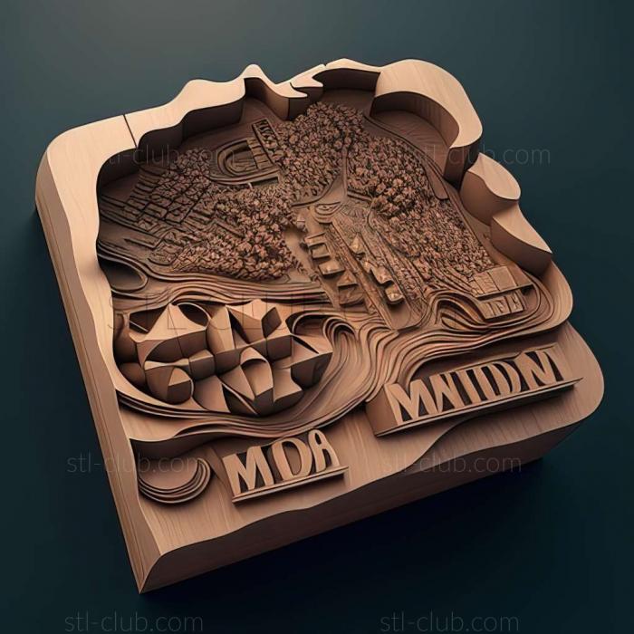 3D мадэль Мэдисон, Висконсин (STL)